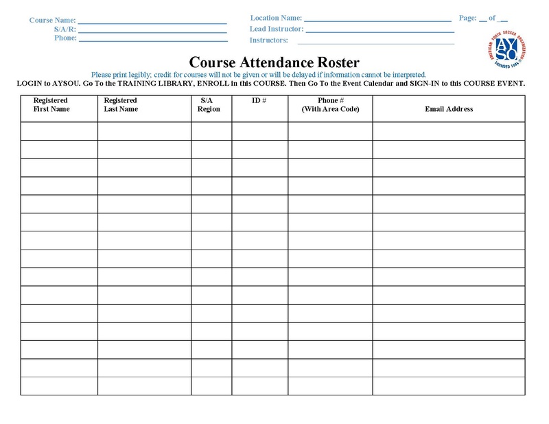 File:Course Attendance Roster Template.pdf - AYSO Wiki