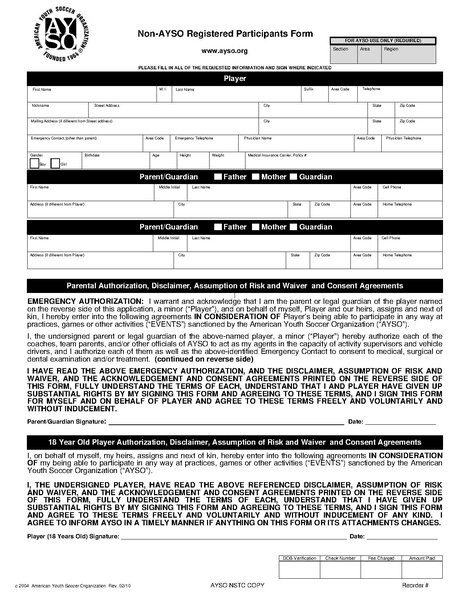 File:Non-AYSO Registered Participant Form 20100426 FrontBack.pdf