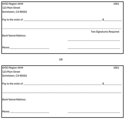 Sample images of checks