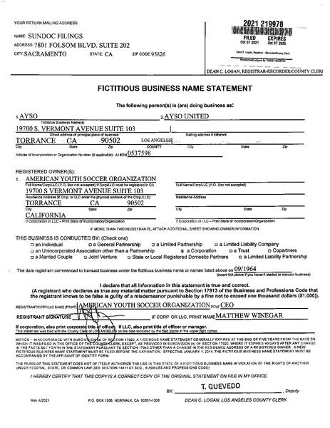 File:Doing Business As AYSO and AYSO United (DBA) 22-1007.pdf